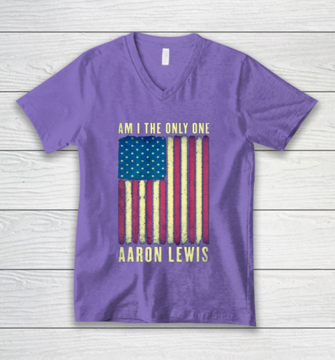 Aaron Lewis Am I The Only One America Flag V-Neck T-Shirt 8