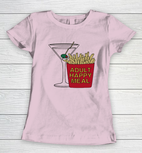 Adult Happy Meal Martini And Fries Women's T-Shirt 5