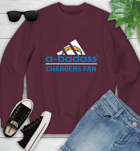 San Diego Chargers NFL Football A Badass Adidas Adoring Fan Sports Youth Sweatshirt 4