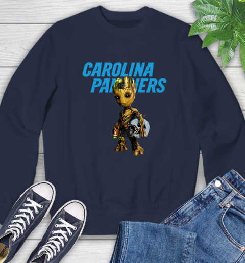 Carolina Panthers NFL Football Groot Marvel Guardians Of The Galaxy Sweatshirt 3