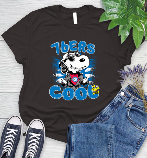 NBA Basketball Philadelphia 76ers Cool Snoopy Shirt Women's T-Shirt 9