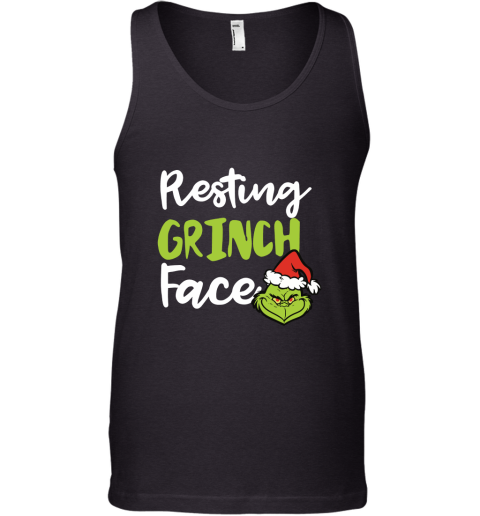 Resting Grinch Face Christmas Tank Top