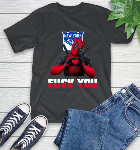 NHL New York Rangers Deadpool Love You Fuck You Hockey Sports T-Shirt