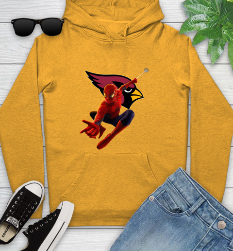NFL Spider Man Avengers Endgame Football Arizona Cardinals Youth Hoodie 3