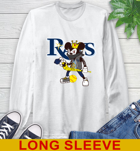 Tampa Bay Rays MLB Baseball Mickey Peace Sign Sports Long Sleeve T-Shirt
