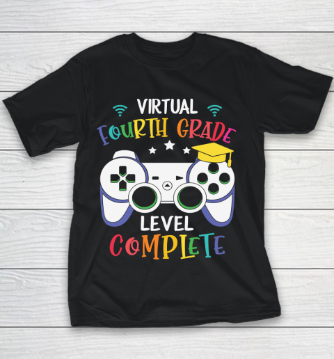 Back To School Shirt Virtual Fourth Grade level complete Youth T-Shirt