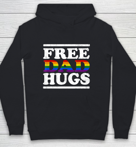 Father gift shirt Love LGBT Gay lesbian pride Vintage Free dad hugs rainbow T Shirt Youth Hoodie