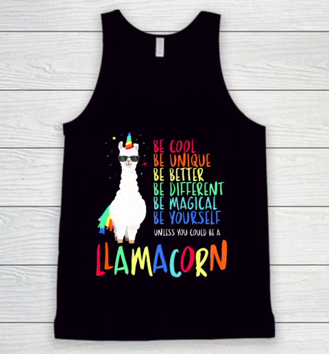Funny Llamacorn Funny Cute Llama Unicorn Tank Top