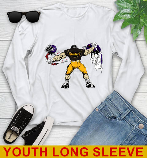 Pittsburgh Steelers NFL Football Fight For Victory Youth Long Sleeve