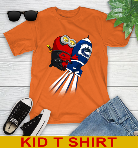 NHL Hockey Vancouver Canucks Deadpool Minion Marvel Shirt Youth T-Shirt 8