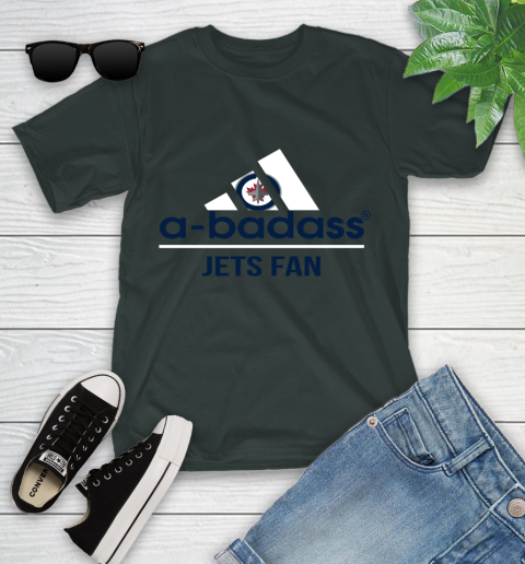 NHL A Badass Winnipeg Jets Fan Adidas Hockey Sports Youth T-Shirt 7 NHL A Badass Winnipeg Jets Fan Adidas Hockey Sports Youth T-Shirt - Image 7
