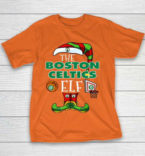 Boston Celtics Christmas ELF Funny NBA Youth T-Shirt 4