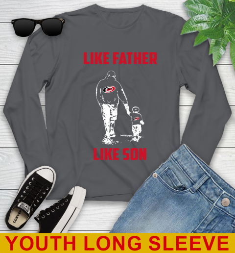 Carolina Hurricanes NHL Hockey Like Father Like Son Sports Youth Long Sleeve 9