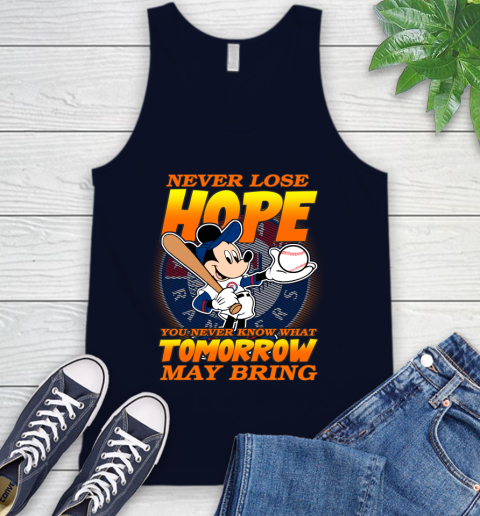Texas Rangers MLB Baseball Mickey Disney Never Lose Hope Tank Top 2
