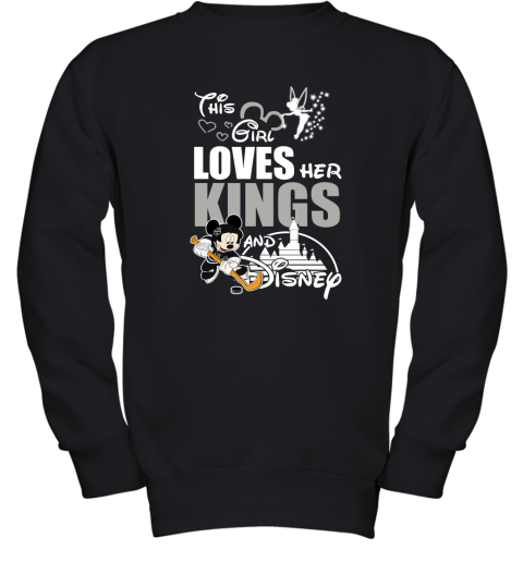 This Girl Love Her Los Angeles Kings And Mickey Disney Youth Sweatshirt