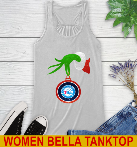 Philadelphia 76ers Grinch Merry Christmas NBA Basketball Racerback Tank