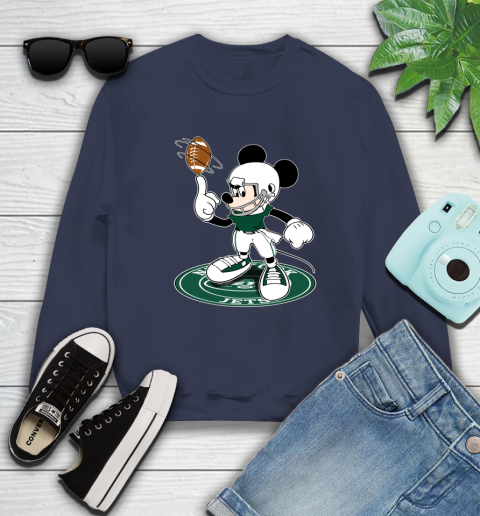 NFL Football New York Jets Cheerful Mickey Disney Shirt Sweatshirt 3