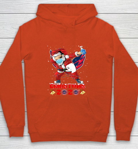 Washington Capitals Funny Santa Claus Dabbing Christmas 2020 NHL Youth Hoodie 3