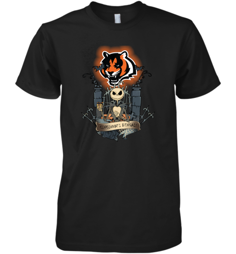 Cincinnati Bengals Jack Skellington This Is Halloween NFL Premium Men's T-Shirt