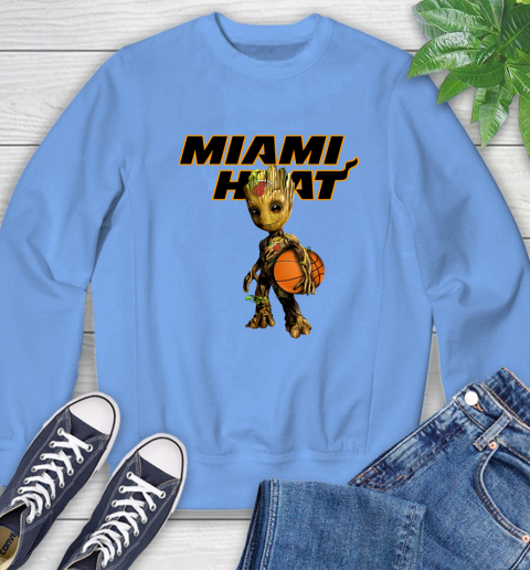Miami Heat NBA Basketball Groot Marvel Guardians Of The Galaxy Sweatshirt 11