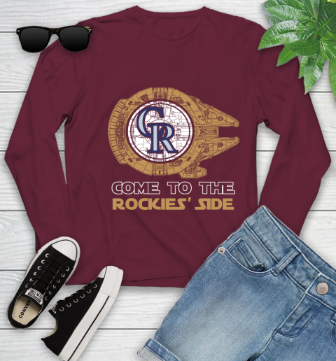 MLB Come To The Colorado Rockies Side Star Wars Baseball Sports Youth Long Sleeve 6