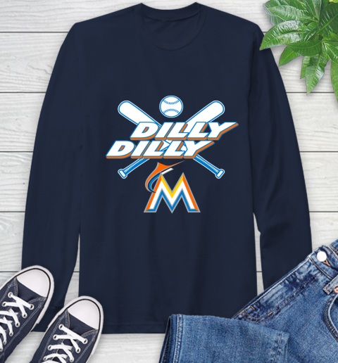 MLB Miami Marlins Dilly Dilly Baseball Sports Long Sleeve T-Shirt 4