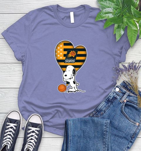 Phoenix Suns NBA Basketball The Peanuts Movie Adorable Snoopy Women's T-Shirt 11