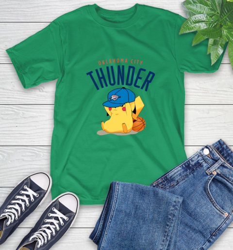 NBA Pikachu Basketball Sports Oklahoma City Thunder T-Shirt 7