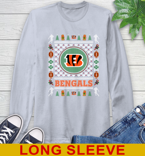Cincinnati Bengals Merry Christmas NFL Football Loyal Fan Long Sleeve T-Shirt 6