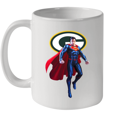 NFL Superman DC Sports Football Green Bay Packers Ceramic Mug 11oz