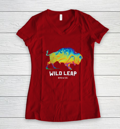 Wild Leap Alpha Abstraction Volume 2 Psychedelic Women's V-Neck T-Shirt 8