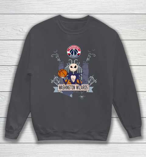 NBA Washington Wizards Basketball Jack Skellington Halloween Sweatshirt 4