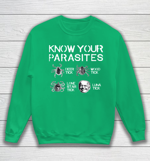 Know Your Parasites Funny Joe Biden Luna Tick Sweatshirt 5