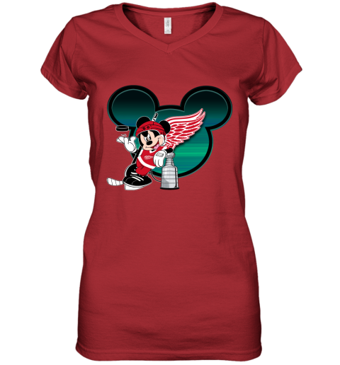 My Cup Size is Stanley Detroit Red Wings Ladies Vneck t-shirt
