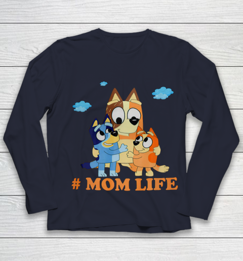 I Love Mom Blueys Love Parents Day #Momlife Youth Long Sleeve 2