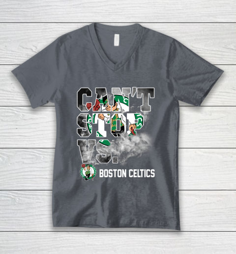 NBA Boston Celtics Basketball Can't Stop Vs V-Neck T-Shirt 4