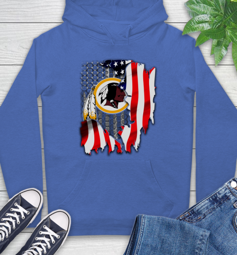 Washington Redskins NFL Football American Flag Hoodie 9