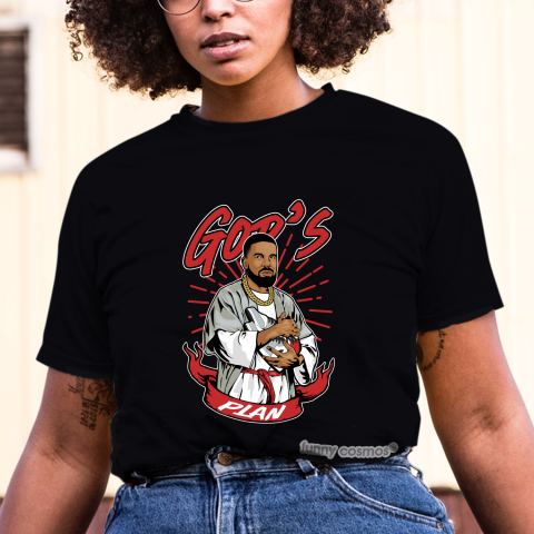 Air Jordan 1 Smoke Grey Matching Sneaker Tshirt Frake God's Plan Gray and White Jordan Tshirt