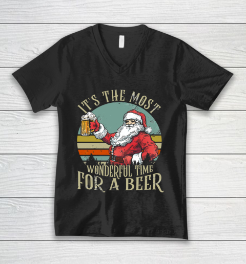 It's the Most Wonderful Time For a Beer  Beer Lovers V-Neck T-Shirt