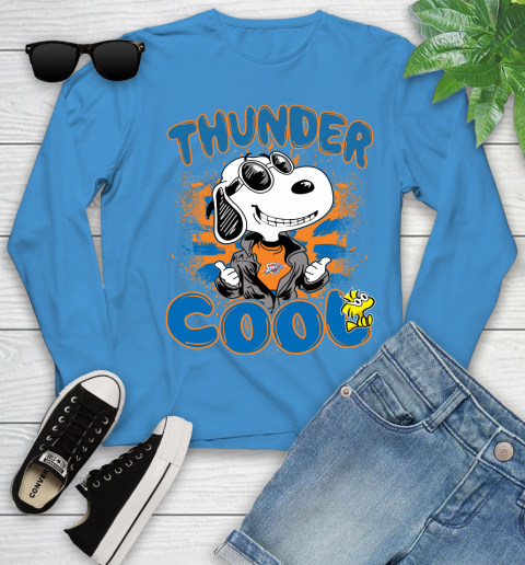 NBA Basketball Oklahoma City Thunder Cool Snoopy Shirt Youth Long Sleeve 7