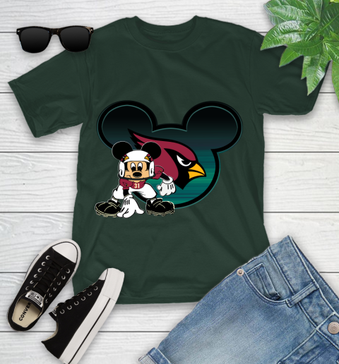 NFL Arizona Cardinals Mickey Mouse Disney Football T Shirt Youth T-Shirt 17