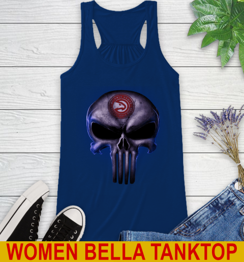 Atlanta Hawks NBA Basketball Punisher Skull Sports Racerback Tank 7