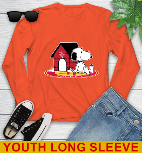 NBA Basketball Houston Rockets Snoopy The Peanuts Movie Shirt Youth Long Sleeve 4