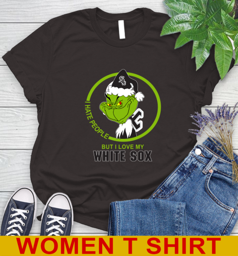 Chicago White Sox MLB Grinch I Hate People But I Love My Favorite Baseball Team 96