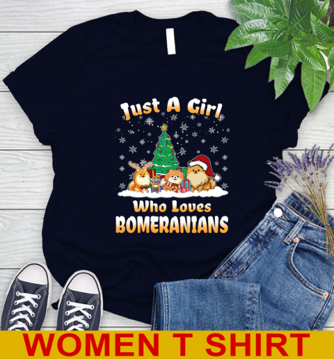 Christmas Just a girl who love pomeranians dog pet lover 86