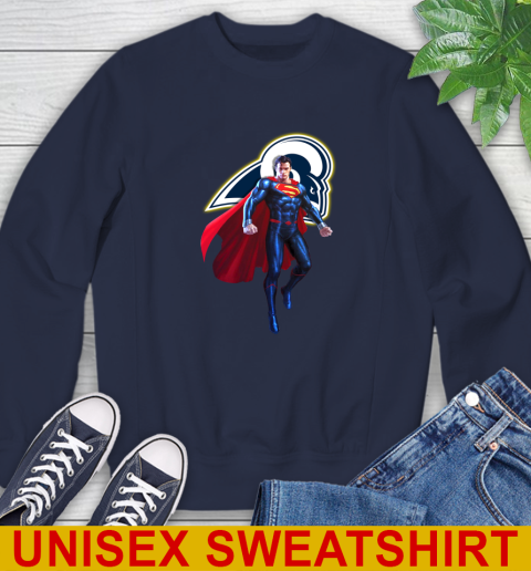NFL Superman DC Sports Football Los Angeles Rams Sweatshirt 3