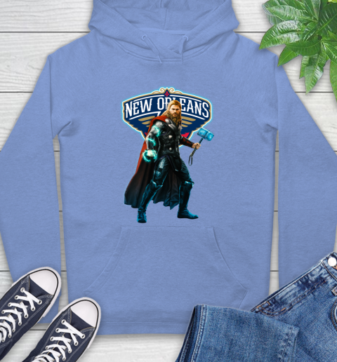 NBA Thor Avengers Endgame Basketball New Orleans Pelicans Hoodie 11