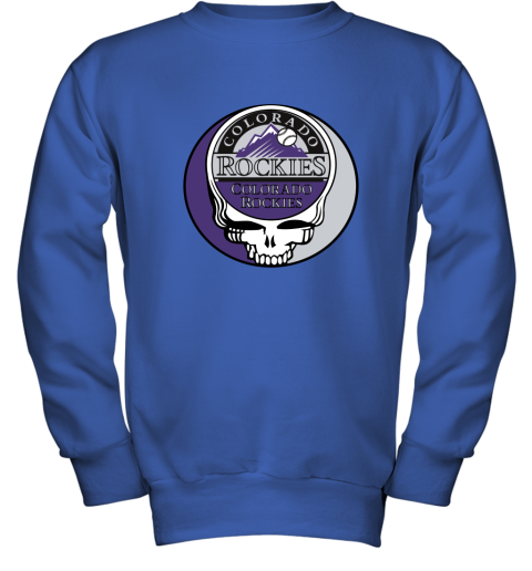 Colorado Rockies The Grateful Dead Baseball MLB Mashup Youth Sweatshirt
