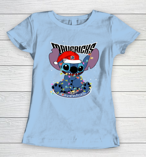 Dallas Mavericks NBA noel stitch Basketball Christmas Women's T-Shirt 4