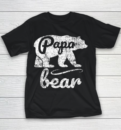 Father's Day Funny Gift Ideas Apparel  Papa Bear Dad Father T Shirt Youth T-Shirt